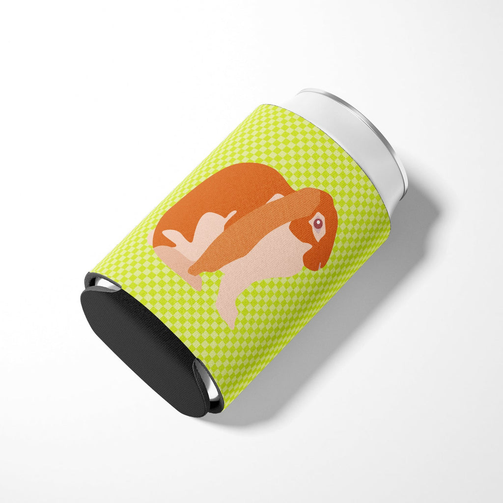 English Lop Rabbit Green Can or Bottle Hugger Cooler Sleeve for Standard 12 oz Cans, Insulated Foam Beer & Soda Can Hugger Reusable