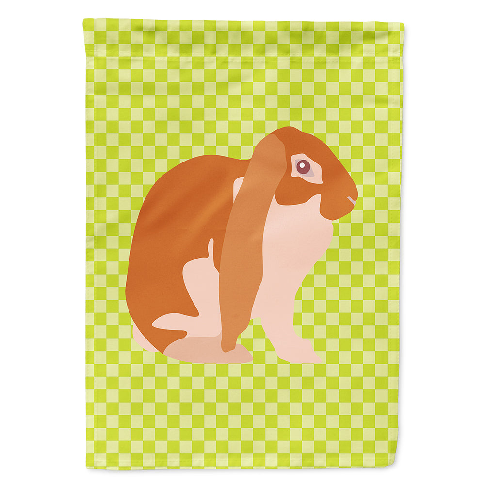 English Lop Rabbit Green House Flag 28x40 Porch Sleeve Pole Decorative Outside Yard Banner Artwork Wall Hanging, Polyester