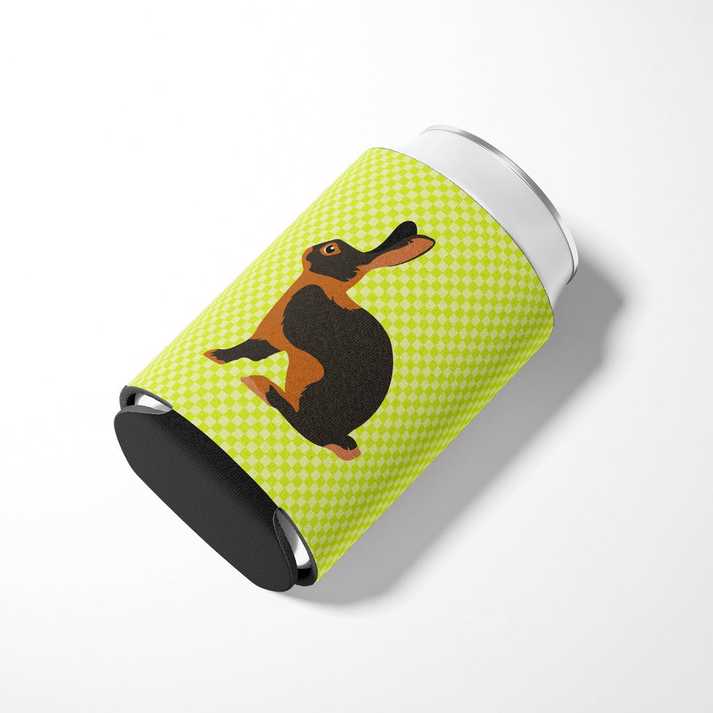 Tan Rabbit Green Can or Bottle Hugger Cooler Sleeve for Standard 12 oz Cans, Insulated Foam Beer & Soda Can Hugger Reusable