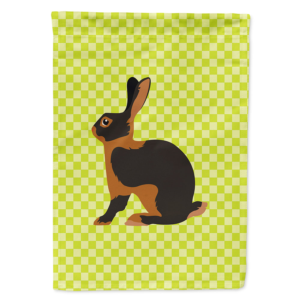 Tan Rabbit Green House Flag 28x40 Porch Sleeve Pole Decorative Outside Yard Banner Artwork Wall Hanging, Polyester