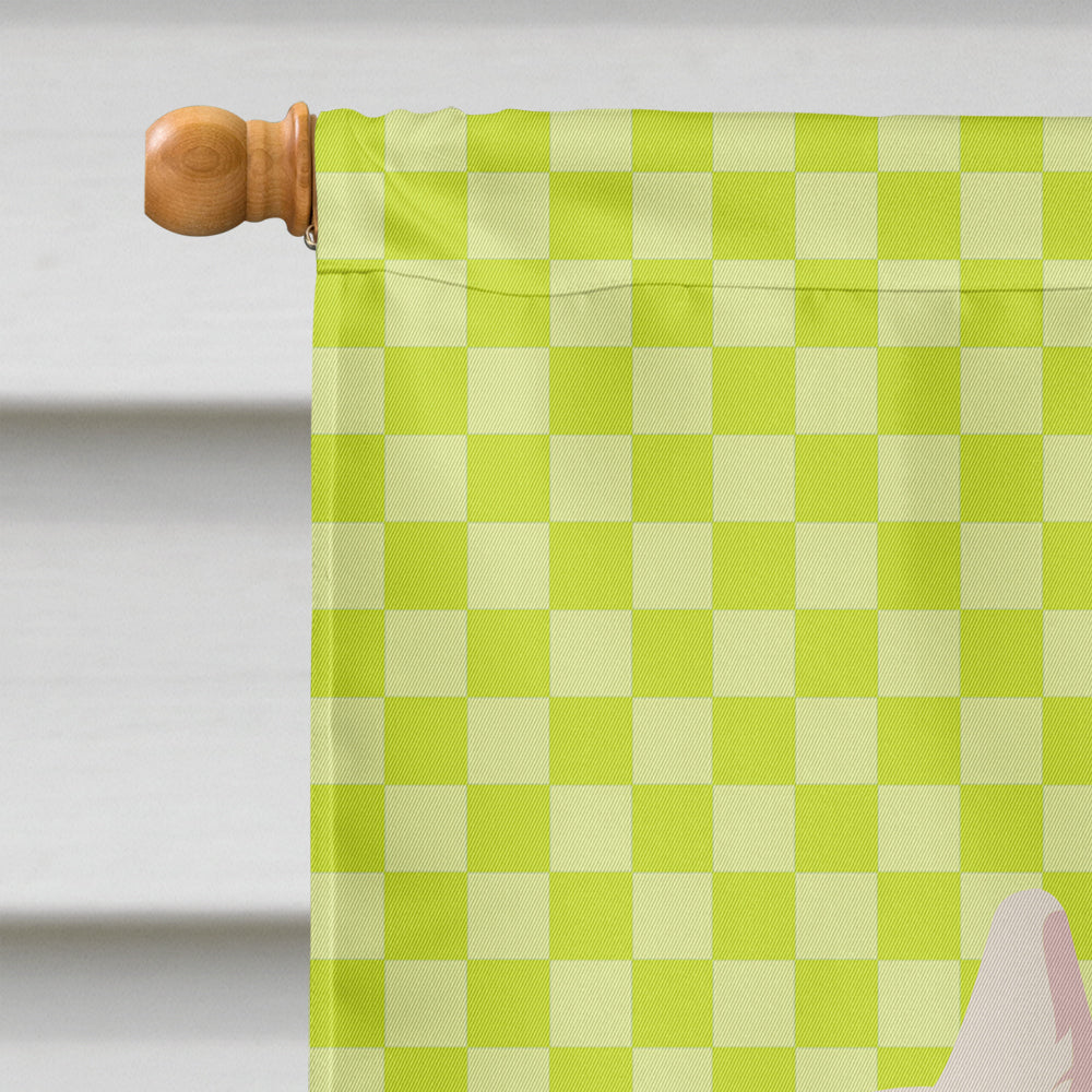 Hermelin Rabbit Green House Flag 28x40 Porch Sleeve Pole Decorative Outside Yard Banner Artwork Wall Hanging, Polyester