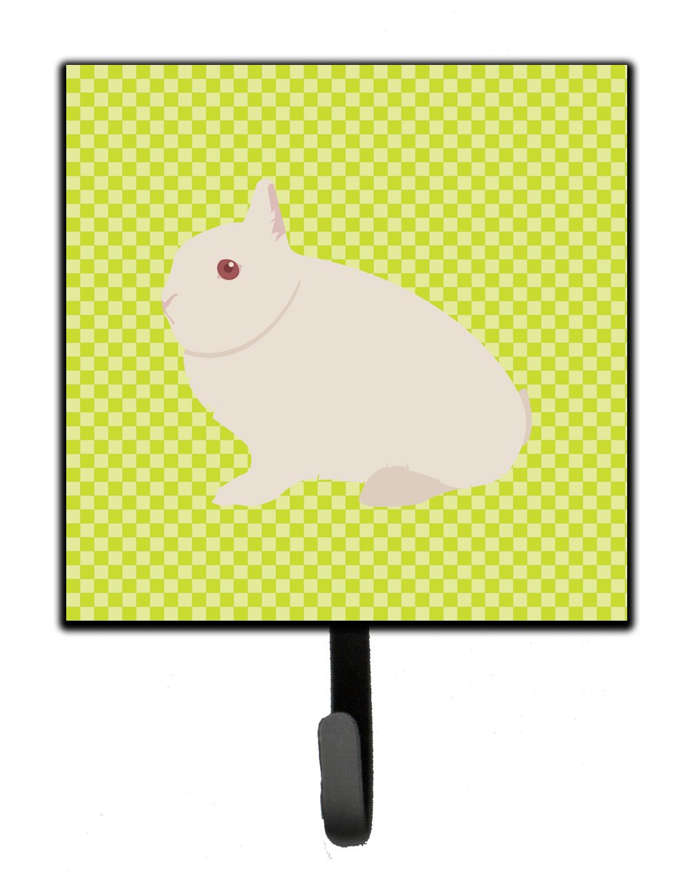 Hermelin Rabbit Green Leash or Key Holder Wall Hooks, Key Hooks Holder, Coat Rack Wall Mount, Coat Hooks, Hooks for Hanging Keys, Towels, Aprons, Leashes