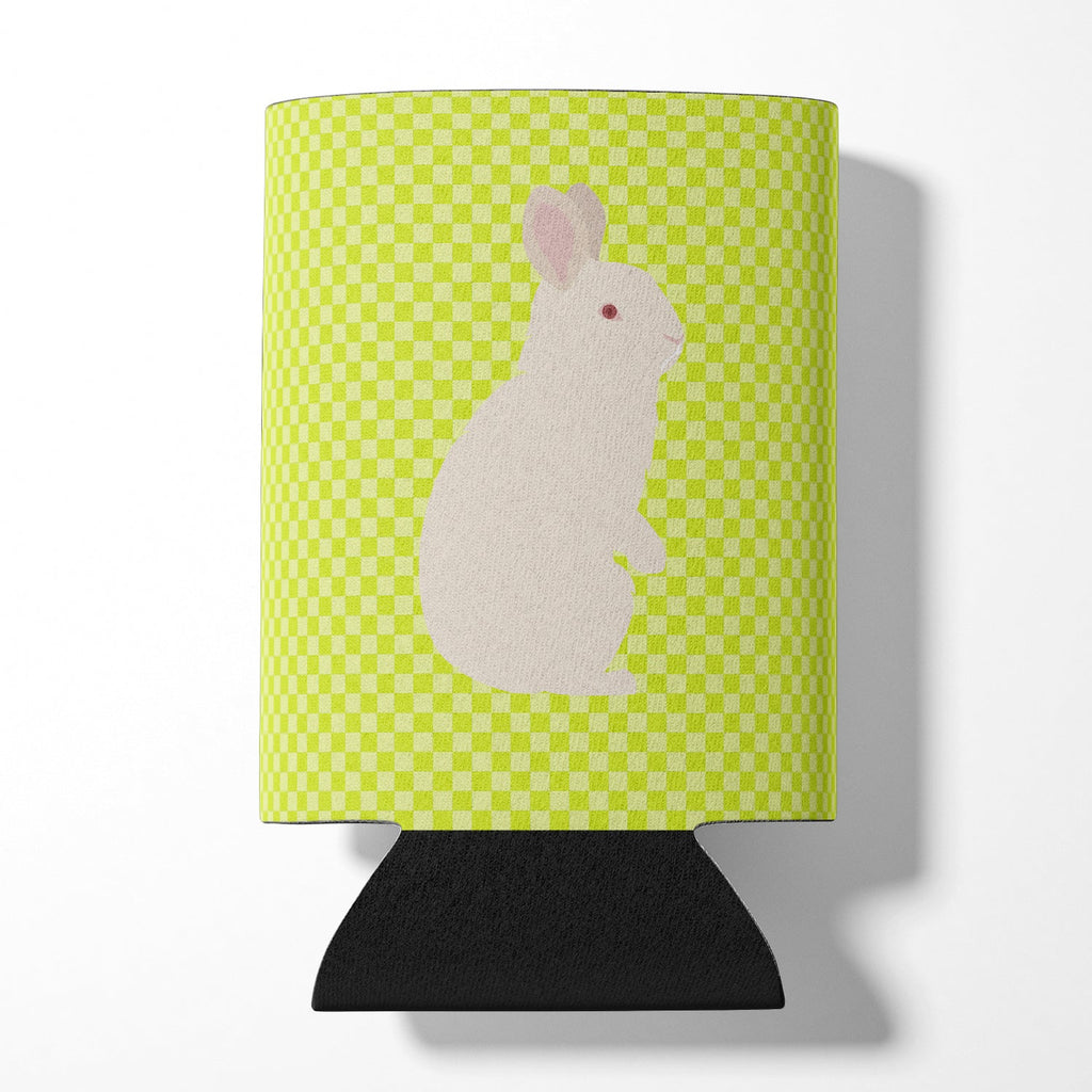 New Zealand White Rabbit Green Can or Bottle Hugger Cooler Sleeve for Standard 12 oz Cans, Insulated Foam Beer & Soda Can Hugger Reusable
