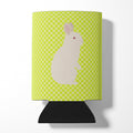 New Zealand White Rabbit Green Can or Bottle Hugger Cooler Sleeve for Standard 12 oz Cans, Insulated Foam Beer & Soda Can Hugger Reusable