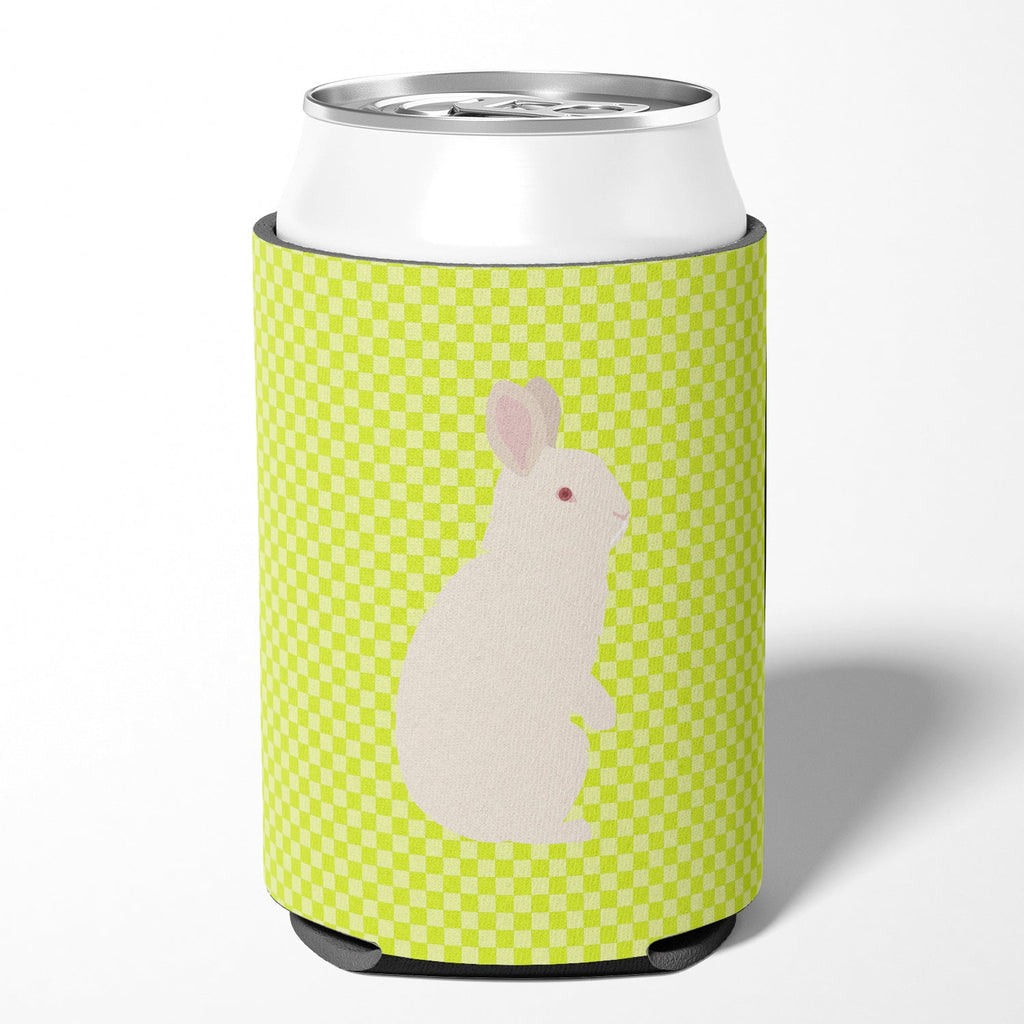 New Zealand White Rabbit Green Can or Bottle Hugger Cooler Sleeve for Standard 12 oz Cans, Insulated Foam Beer & Soda Can Hugger Reusable