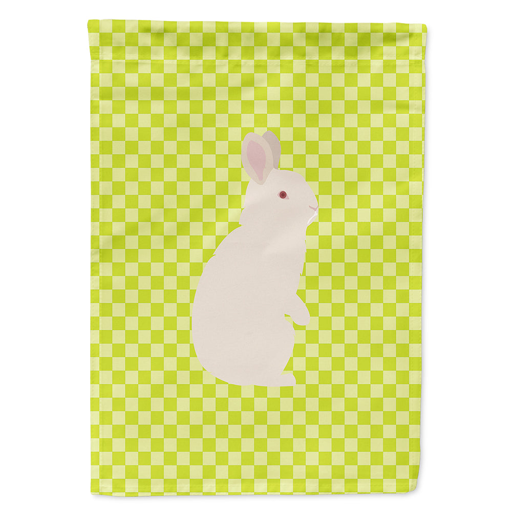New Zealand White Rabbit Green House Flag 28x40 Porch Sleeve Pole Decorative Outside Yard Banner Artwork Wall Hanging, Polyester