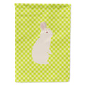 New Zealand White Rabbit Green House Flag 28x40 Porch Sleeve Pole Decorative Outside Yard Banner Artwork Wall Hanging, Polyester