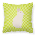 New Zealand White Rabbit Green Decorative Throw Pillow 18x18 Indoor Outdoor Accent Cushion, Fabric Cover with Insert for Sofa, Bed, Porch & Living Room