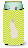 New Zealand White Rabbit Green Tall Boy Hugger Can Cooler Sleeve Machine Washable Drink Collapsible Insulator Beverage Insulated Holder
