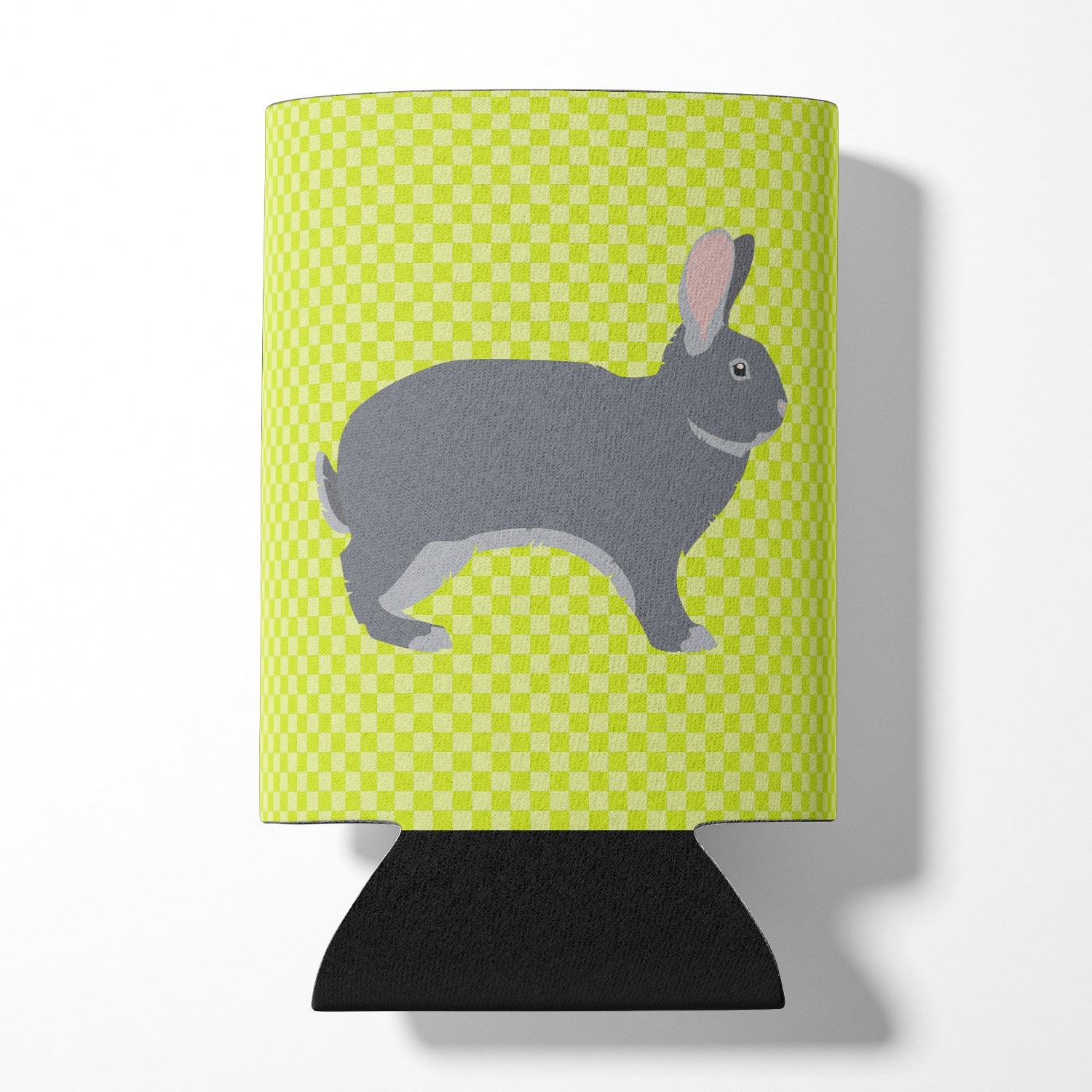 Giant Chinchilla Rabbit Green Can or Bottle Hugger Cooler Sleeve for Standard 12 oz Cans, Insulated Foam Beer & Soda Can Hugger Reusable