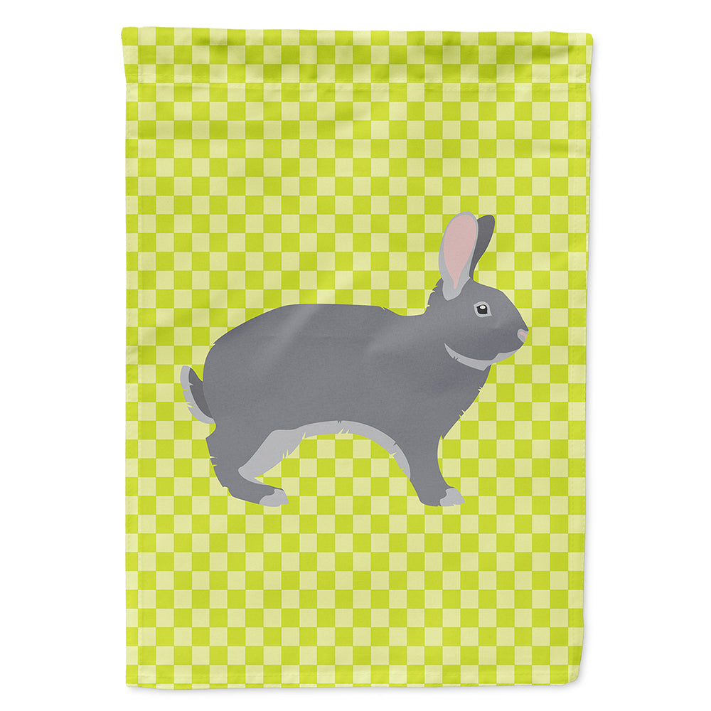 Giant Chinchilla Rabbit Green House Flag 28x40 Porch Sleeve Pole Decorative Outside Yard Banner Artwork Wall Hanging, Polyester