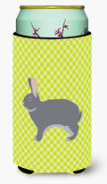 Giant Chinchilla Rabbit Green Tall Boy Hugger Can Cooler Sleeve Machine Washable Drink Collapsible Insulator Beverage Insulated Holder