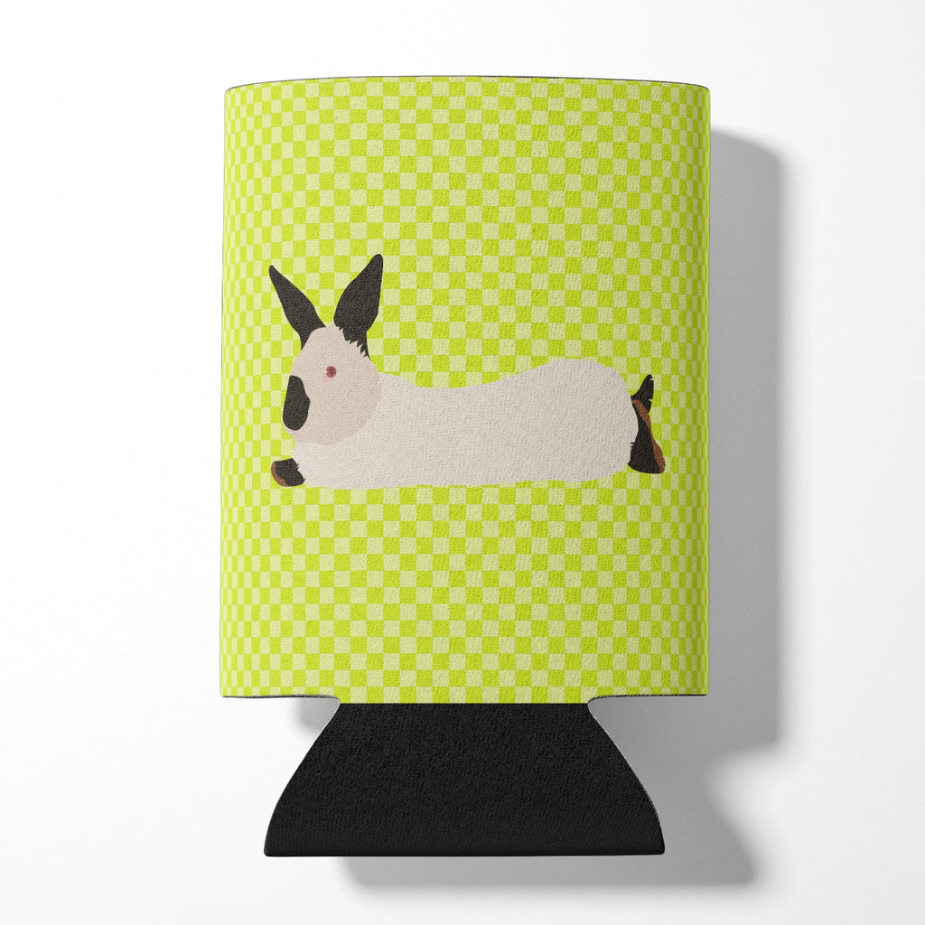 California White Rabbit Green Can or Bottle Hugger Cooler Sleeve for Standard 12 oz Cans, Insulated Foam Beer & Soda Can Hugger Reusable