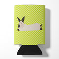 California White Rabbit Green Can or Bottle Hugger Cooler Sleeve for Standard 12 oz Cans, Insulated Foam Beer & Soda Can Hugger Reusable