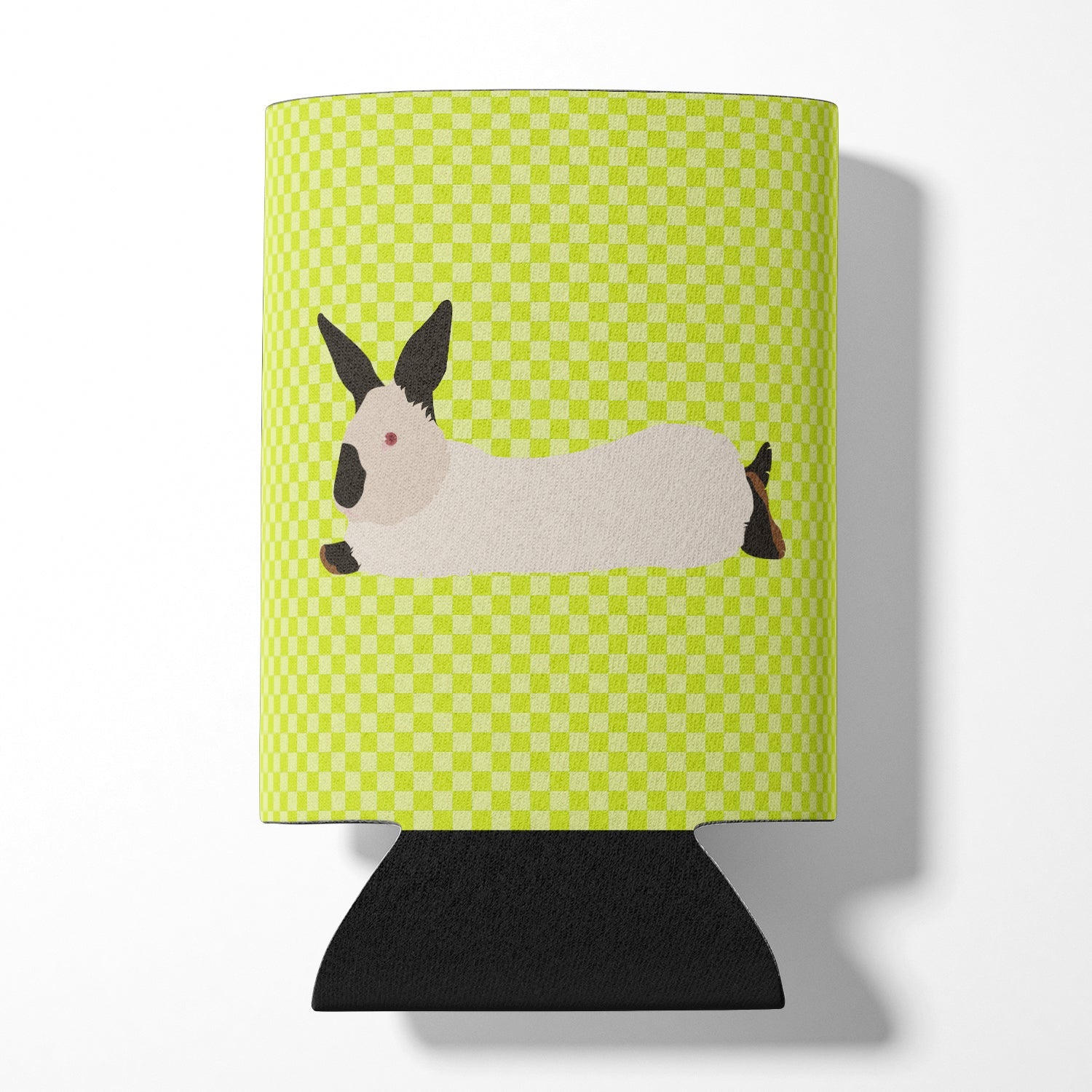 California White Rabbit Green Can or Bottle Hugger Cooler Sleeve for Standard 12 oz Cans, Insulated Foam Beer & Soda Can Hugger Reusable