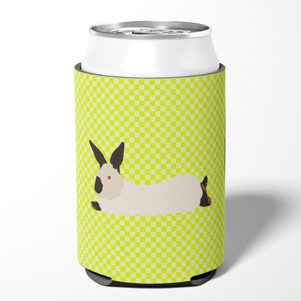 California White Rabbit Green Can or Bottle Hugger Cooler Sleeve for Standard 12 oz Cans, Insulated Foam Beer & Soda Can Hugger Reusable