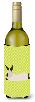 California White Rabbit Green Wine Bottle Hugger Gift Sleeve for Standard 750 ml Bottles, Insulated Reusable Also Fits Mini Shot & Pint Bottles