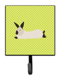 California White Rabbit Green Leash or Key Holder Wall Hooks, Key Hooks Holder, Coat Rack Wall Mount, Coat Hooks, Hooks for Hanging Keys, Towels, Aprons, Leashes