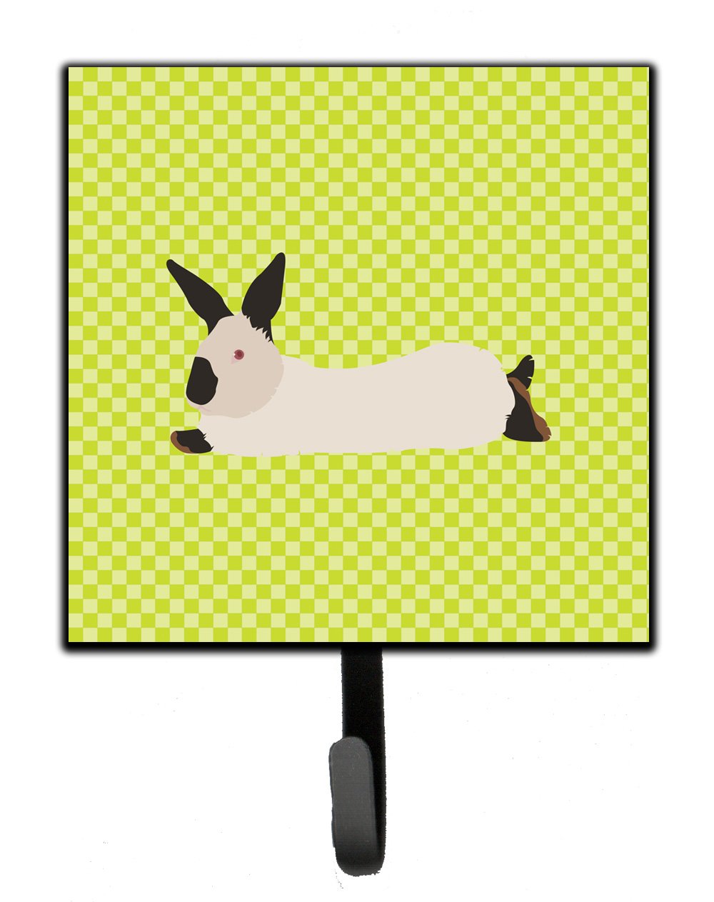 California White Rabbit Green Leash or Key Holder Wall Hooks, Key Hooks Holder, Coat Rack Wall Mount, Coat Hooks, Hooks for Hanging Keys, Towels, Aprons, Leashes