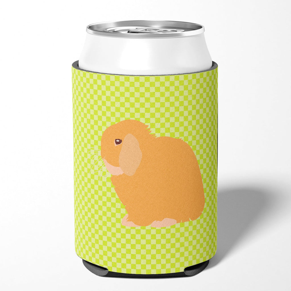 Holland Lop Rabbit Green Can or Bottle Hugger Cooler Sleeve for Standard 12 oz Cans, Insulated Foam Beer & Soda Can Hugger Reusable