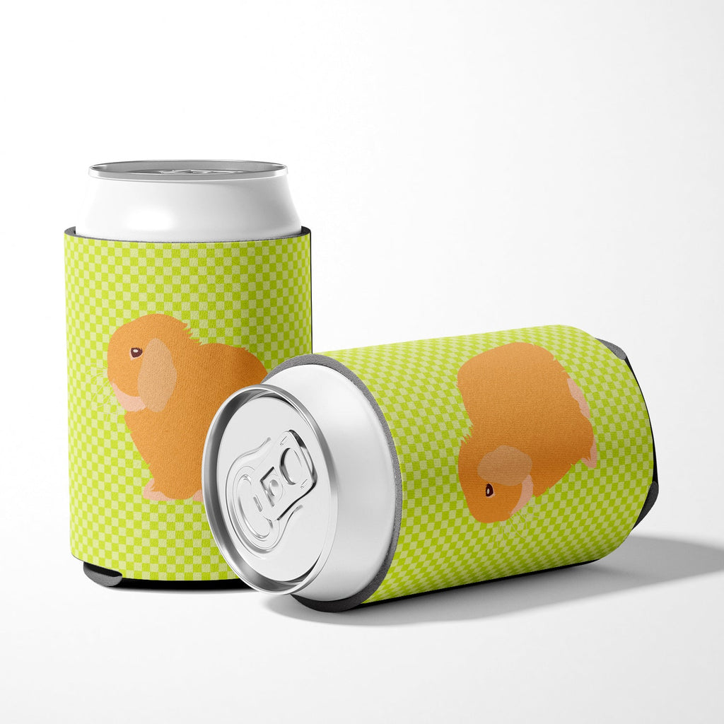 Holland Lop Rabbit Green Can or Bottle Hugger Cooler Sleeve for Standard 12 oz Cans, Insulated Foam Beer & Soda Can Hugger Reusable