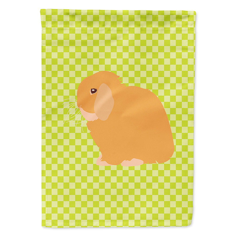 Holland Lop Rabbit Green House Flag 28x40 Porch Sleeve Pole Decorative Outside Yard Banner Artwork Wall Hanging, Polyester