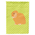 Holland Lop Rabbit Green House Flag 28x40 Porch Sleeve Pole Decorative Outside Yard Banner Artwork Wall Hanging, Polyester
