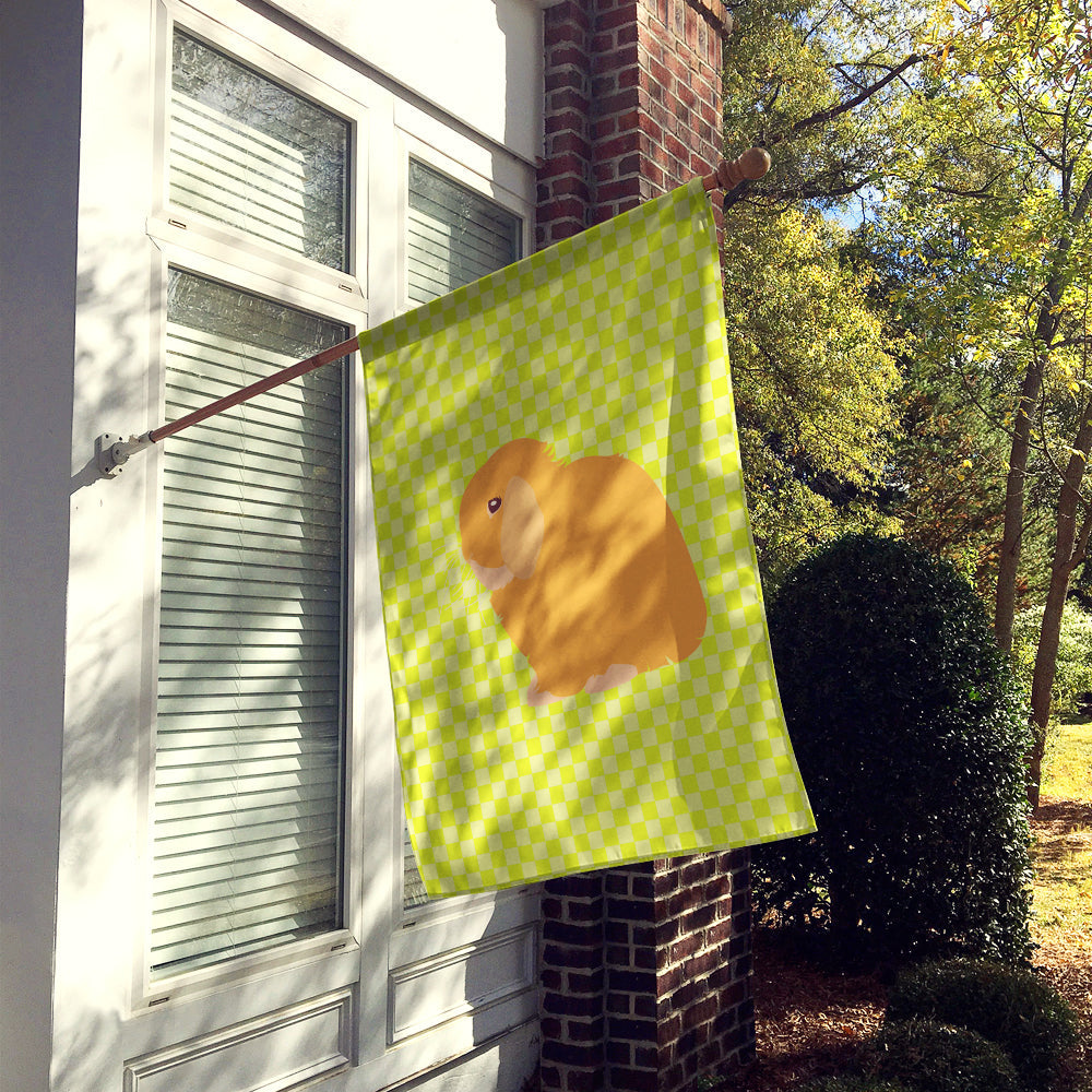 Holland Lop Rabbit Green House Flag 28x40 Porch Sleeve Pole Decorative Outside Yard Banner Artwork Wall Hanging, Polyester