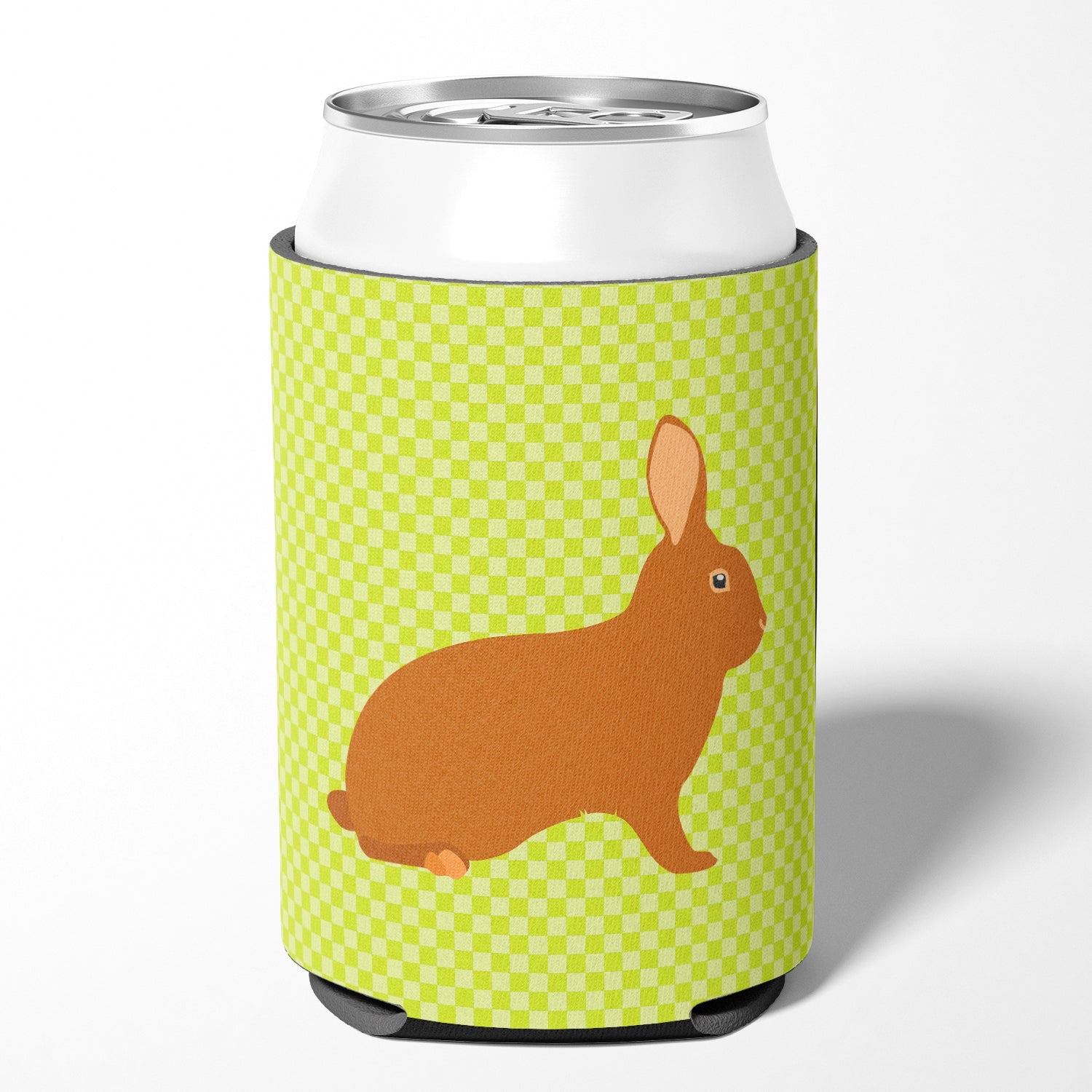 Rex Rabbit Green Can or Bottle Hugger Cooler Sleeve for Standard 12 oz Cans, Insulated Foam Beer & Soda Can Hugger Reusable