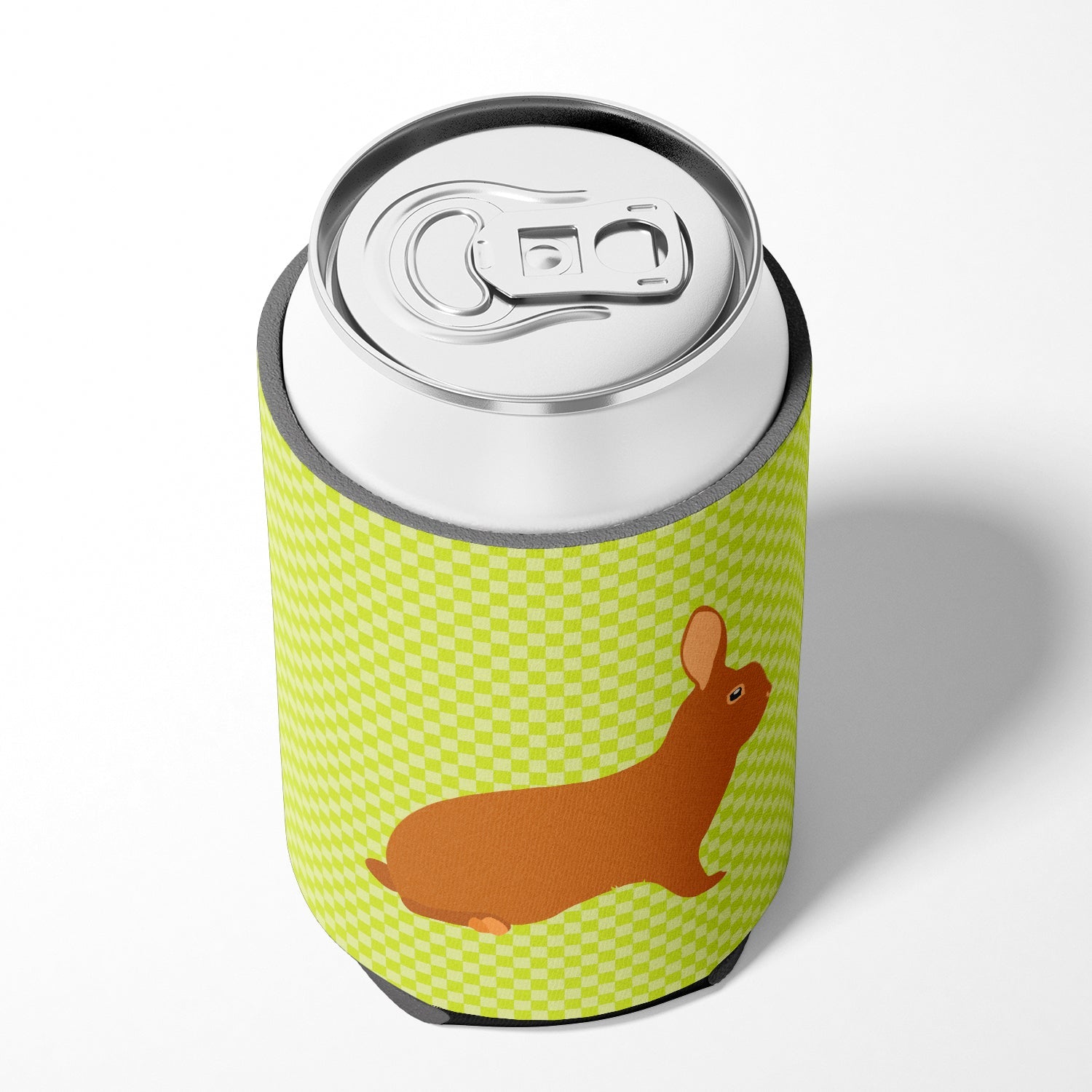 Rex Rabbit Green Can or Bottle Hugger Cooler Sleeve for Standard 12 oz Cans, Insulated Foam Beer & Soda Can Hugger Reusable