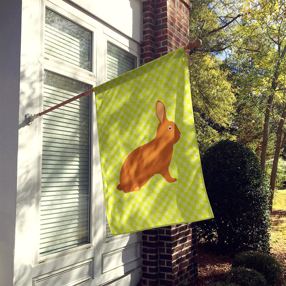 Rex Rabbit Green House Flag 28x40 Porch Sleeve Pole Decorative Outside Yard Banner Artwork Wall Hanging, Polyester