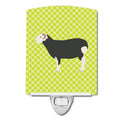Herwick Sheep Green Ceramic Night Light Compact, UL-Certified, Ideal for Bedroom, Bathroom, Nursery, Hallway, Kitchen, 6x4x3, Multicolor
