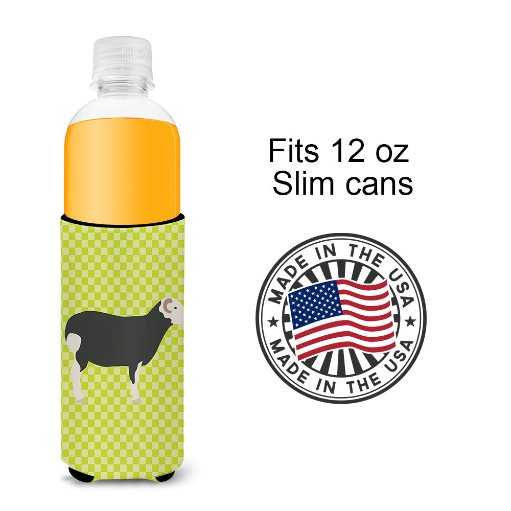 Herwick Sheep Green Slim Can Hugger , Insulated Foam Hugger for 12 oz Slim Cans, Beer Bottles & Water Bottles, Printed in USA
