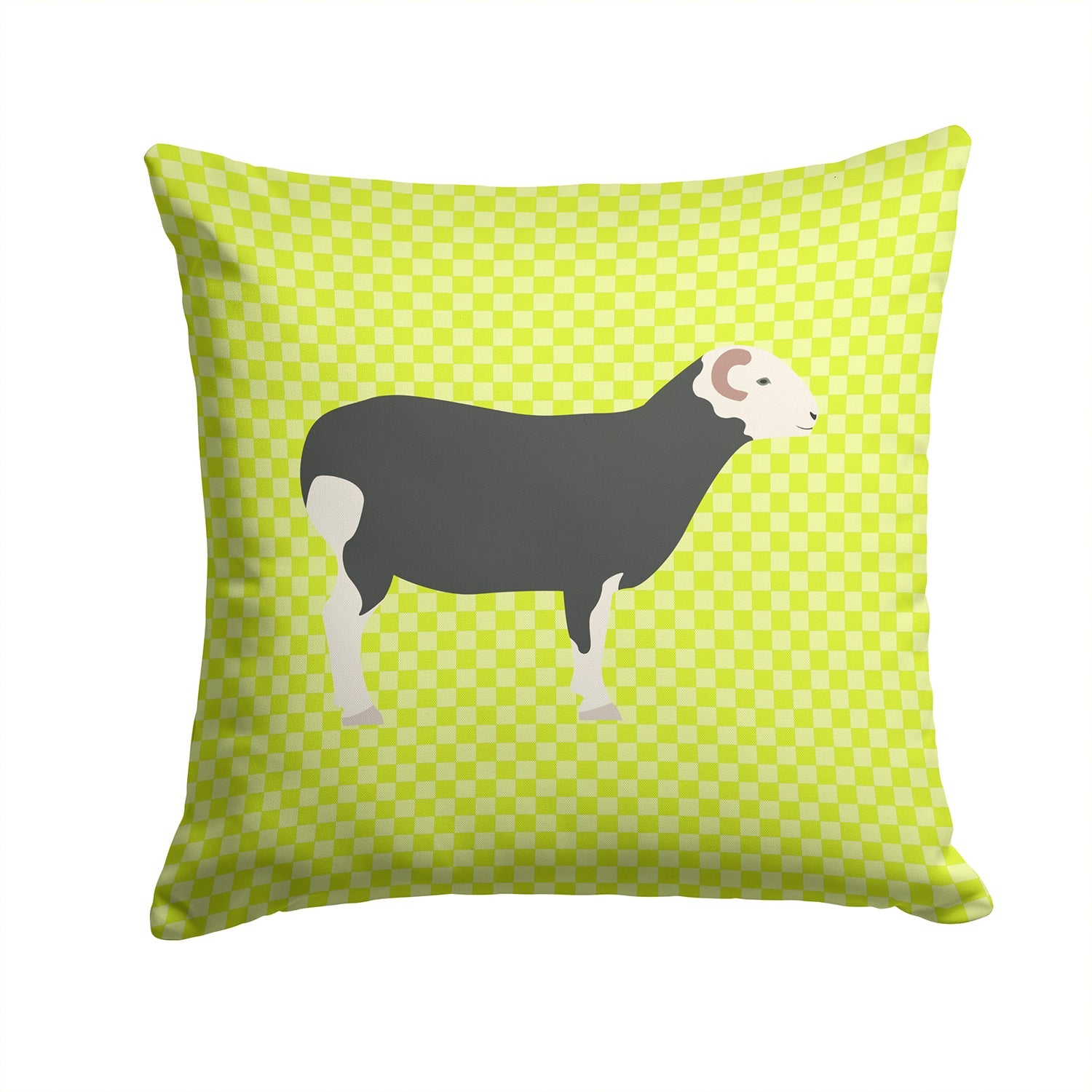 Herwick Sheep Green Decorative Throw Pillow 14x14 Indoor Outdoor Accent Cushion, Fabric Cover with Insert for Sofa, Bed, Porch & Living Room