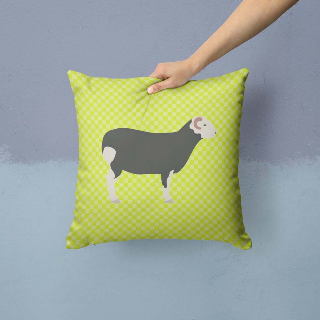 Herwick Sheep Green Decorative Throw Pillow 14x14 Indoor Outdoor Accent Cushion, Fabric Cover with Insert for Sofa, Bed, Porch & Living Room