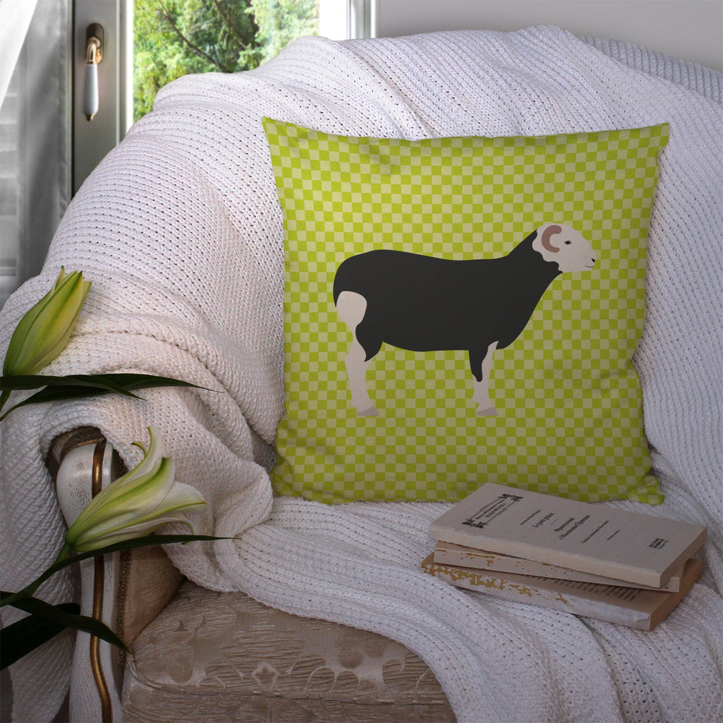 Herwick Sheep Green Decorative Throw Pillow 14x14 Indoor Outdoor Accent Cushion, Fabric Cover with Insert for Sofa, Bed, Porch & Living Room