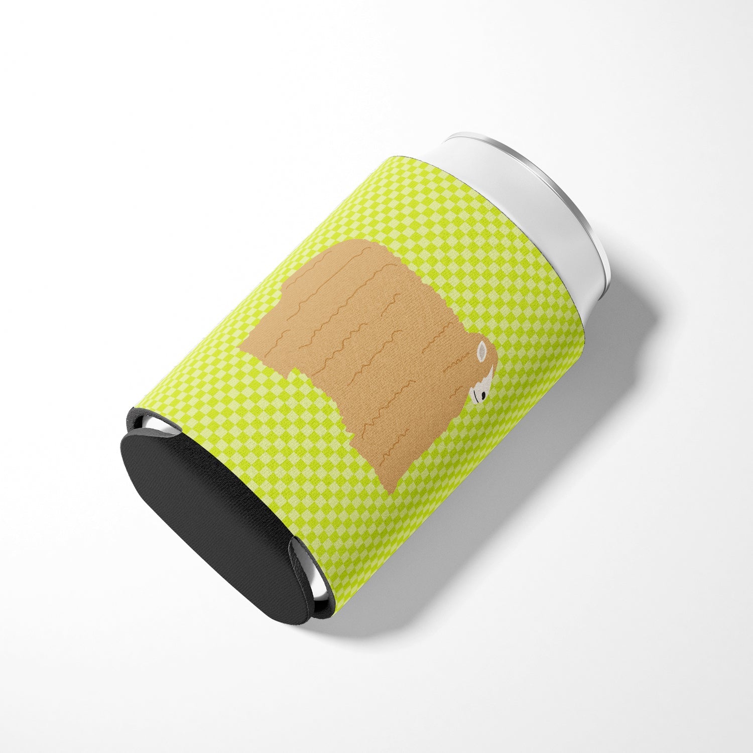 Lincoln Longwool Sheep Green Can or Bottle Hugger Cooler Sleeve for Standard 12 oz Cans, Insulated Foam Beer & Soda Can Hugger Reusable
