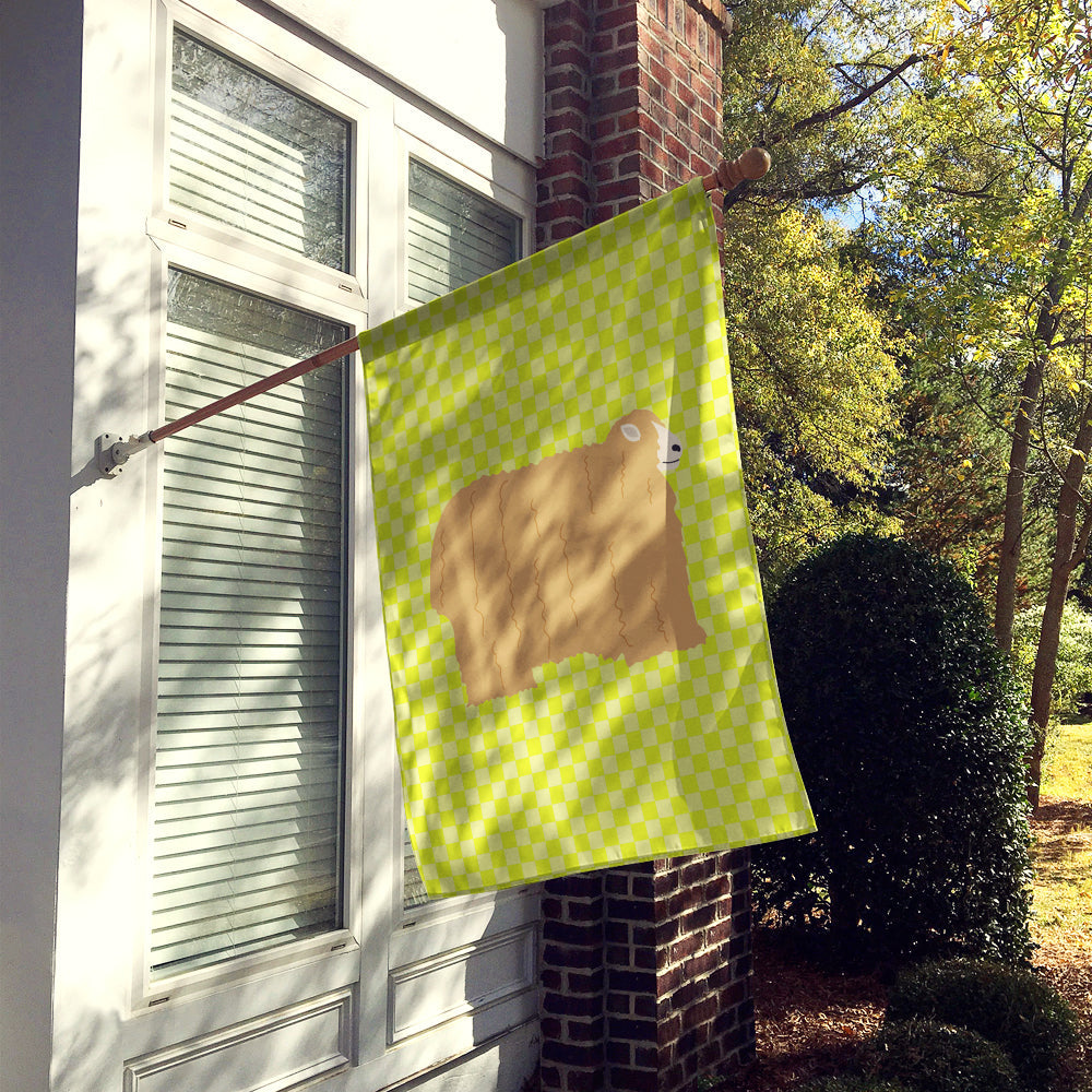 Lincoln Longwool Sheep Green House Flag 28x40 Porch Sleeve Pole Decorative Outside Yard Banner Artwork Wall Hanging, Polyester