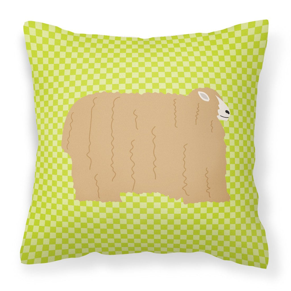 Lincoln Longwool Sheep Green Decorative Throw Pillow 18x18 Indoor Outdoor Accent Cushion, Fabric Cover with Insert for Sofa, Bed, Porch & Living Room
