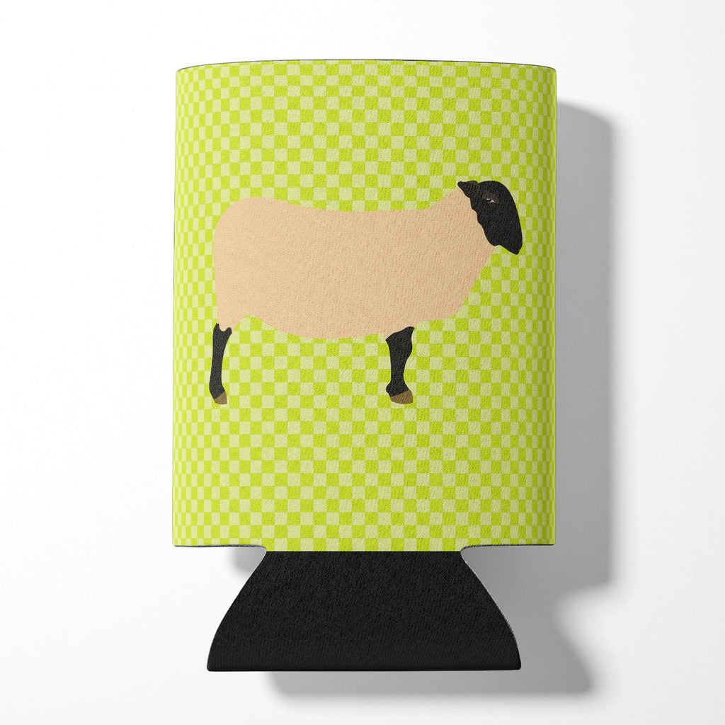 Suffolk Sheep Green Can or Bottle Hugger Cooler Sleeve for Standard 12 oz Cans, Insulated Foam Beer & Soda Can Hugger Reusable