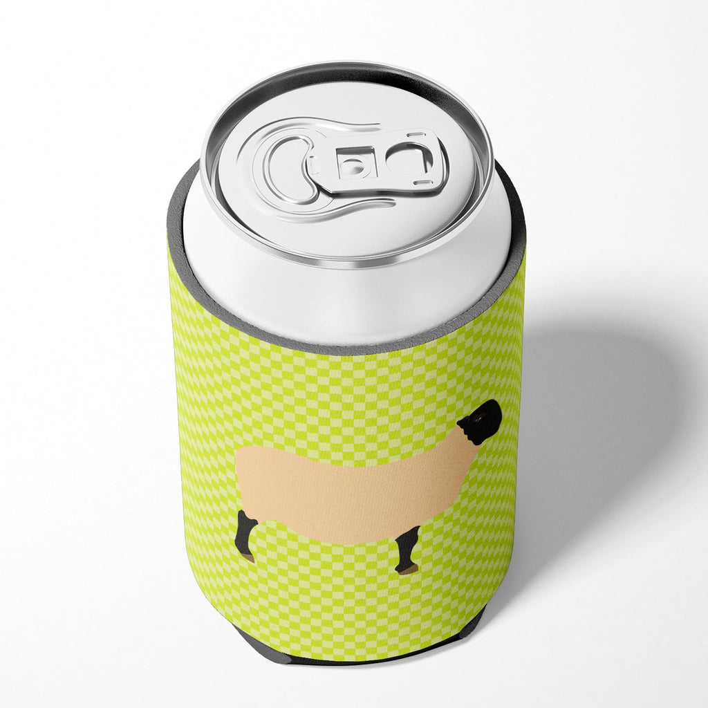 Suffolk Sheep Green Can or Bottle Hugger Cooler Sleeve for Standard 12 oz Cans, Insulated Foam Beer & Soda Can Hugger Reusable