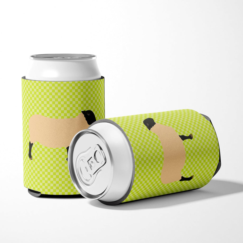 Suffolk Sheep Green Can or Bottle Hugger Cooler Sleeve for Standard 12 oz Cans, Insulated Foam Beer & Soda Can Hugger Reusable