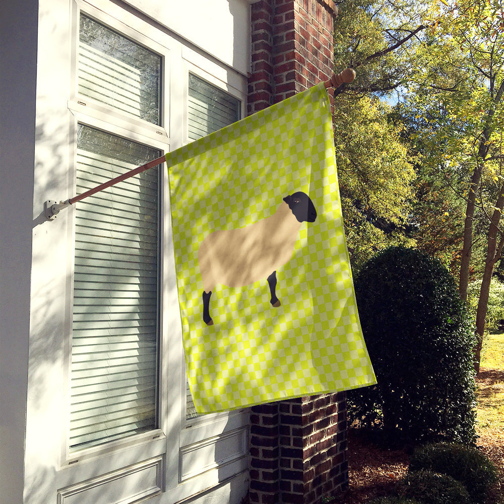 Suffolk Sheep Green House Flag 28x40 Porch Sleeve Pole Decorative Outside Yard Banner Artwork Wall Hanging, Polyester