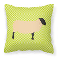 Suffolk Sheep Green Decorative Throw Pillow 18x18 Indoor Outdoor Accent Cushion, Fabric Cover with Insert for Sofa, Bed, Porch & Living Room