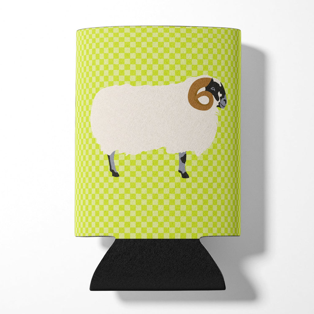 Scottish Blackface Sheep Green Can or Bottle Hugger Cooler Sleeve for Standard 12 oz Cans, Insulated Foam Beer & Soda Can Hugger Reusable