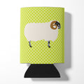 Scottish Blackface Sheep Green Can or Bottle Hugger Cooler Sleeve for Standard 12 oz Cans, Insulated Foam Beer & Soda Can Hugger Reusable