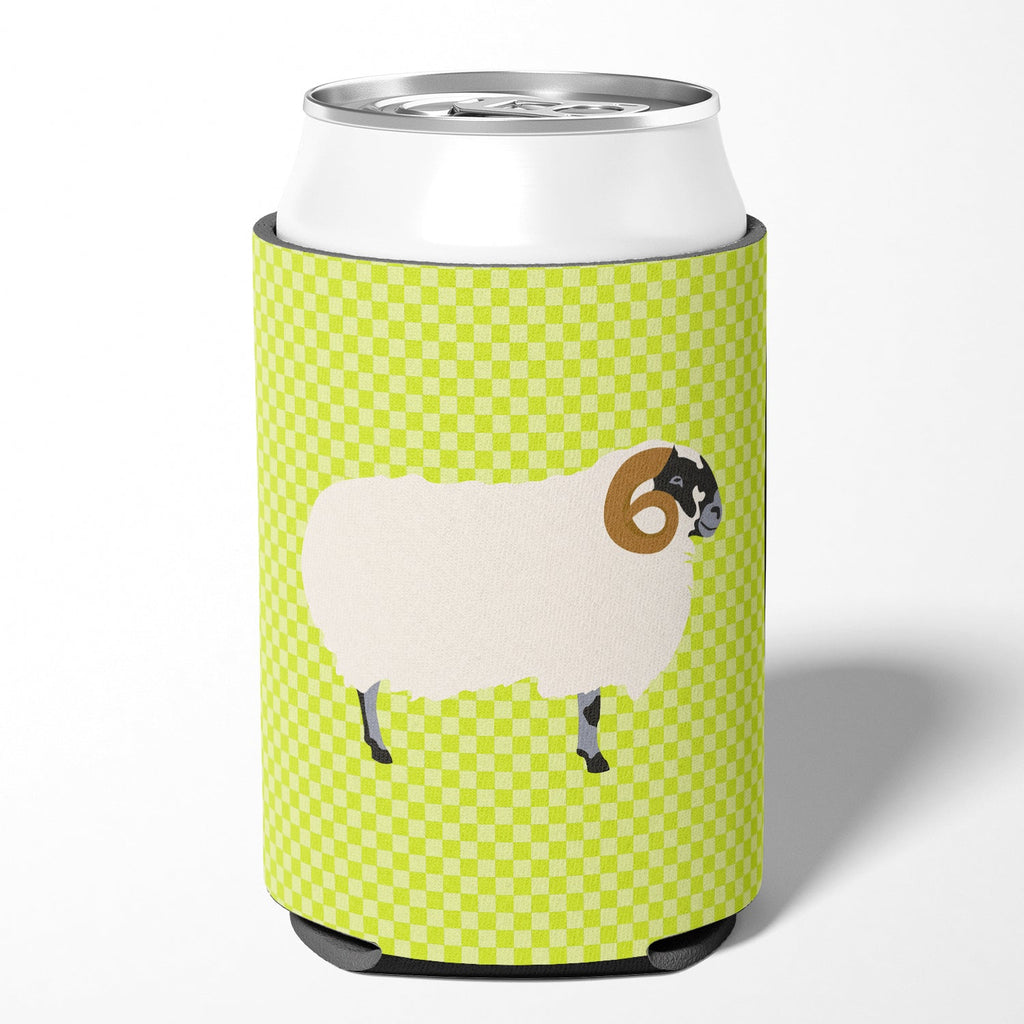 Scottish Blackface Sheep Green Can or Bottle Hugger Cooler Sleeve for Standard 12 oz Cans, Insulated Foam Beer & Soda Can Hugger Reusable