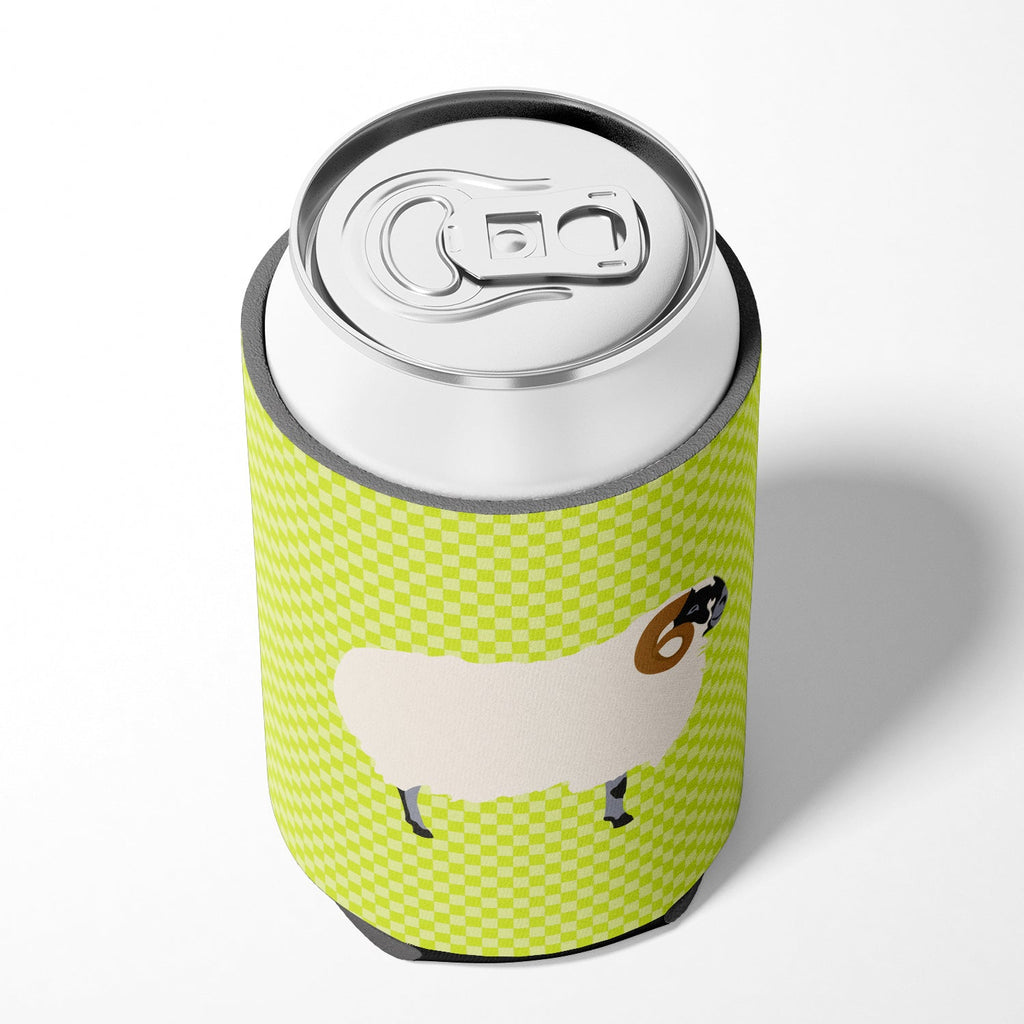 Scottish Blackface Sheep Green Can or Bottle Hugger Cooler Sleeve for Standard 12 oz Cans, Insulated Foam Beer & Soda Can Hugger Reusable