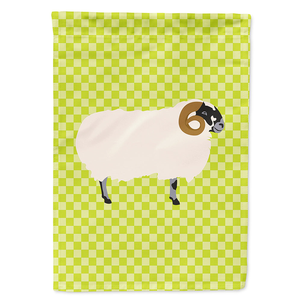 Scottish Blackface Sheep Green House Flag 28x40 Porch Sleeve Pole Decorative Outside Yard Banner Artwork Wall Hanging, Polyester
