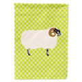 Scottish Blackface Sheep Green House Flag 28x40 Porch Sleeve Pole Decorative Outside Yard Banner Artwork Wall Hanging, Polyester